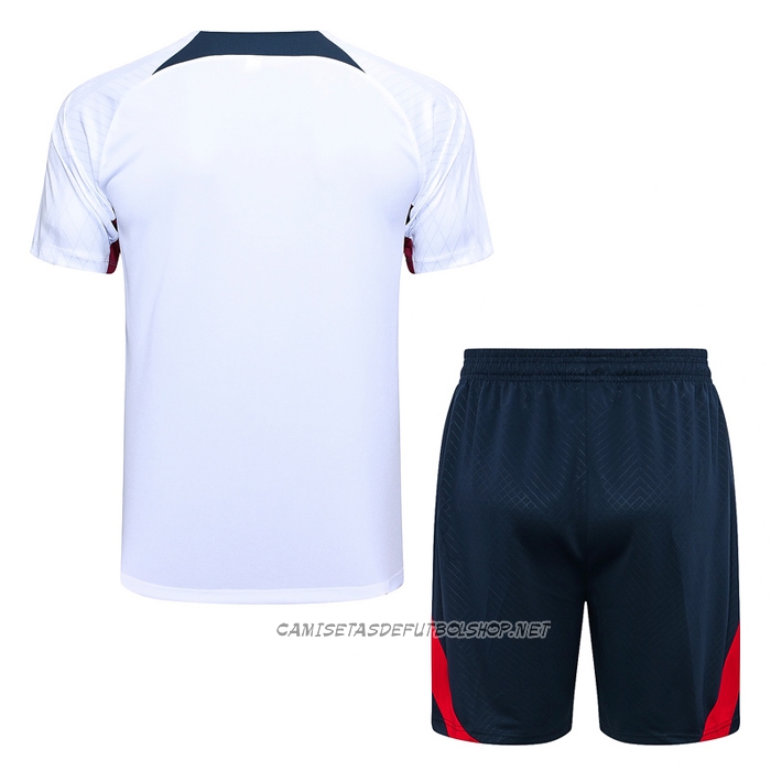 Chandal del Paris Saint-Germain 23-24 Manga Corta Blanco - Pantalon Corto